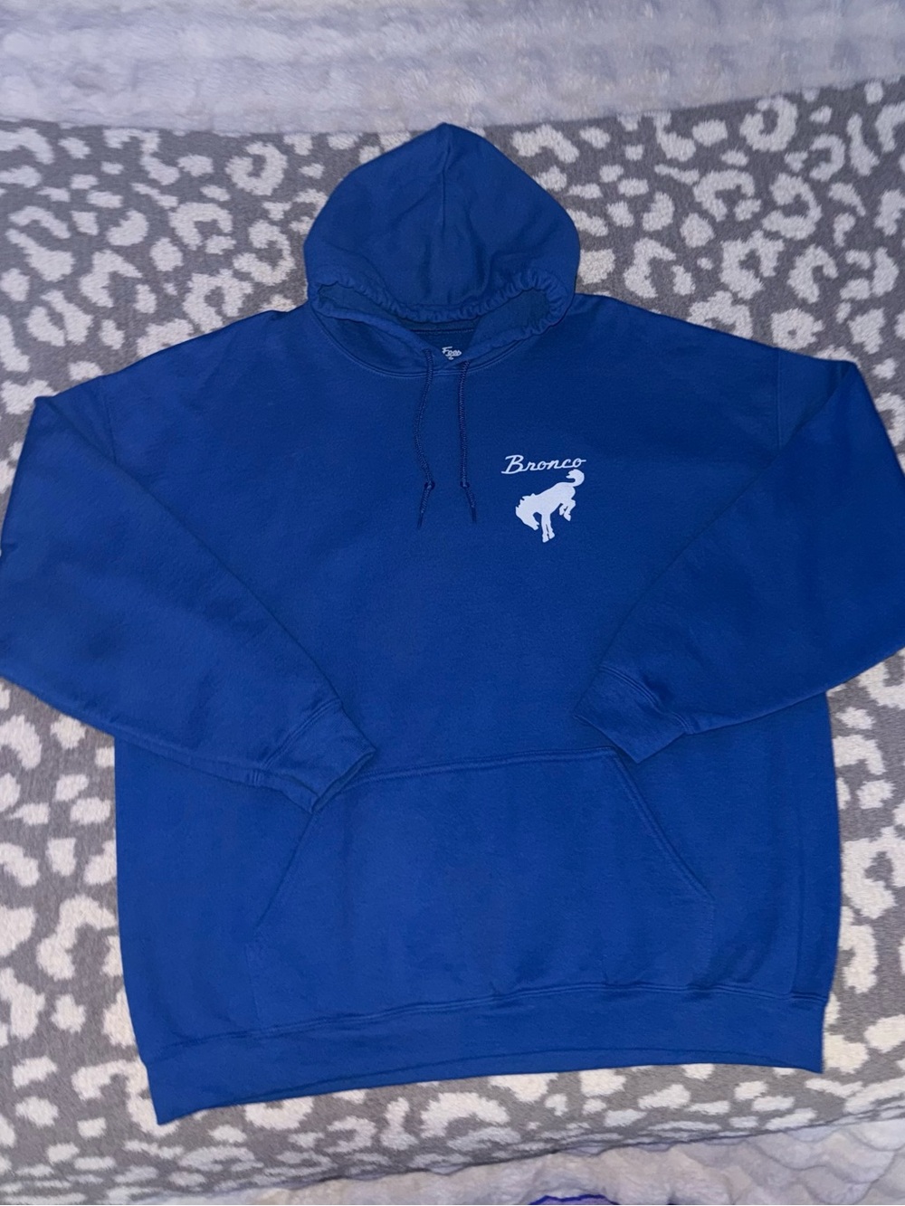 Altar’d State “Bronco” Mustang Logo Hoodie Royal Blue Size L - Picture 2 of 6